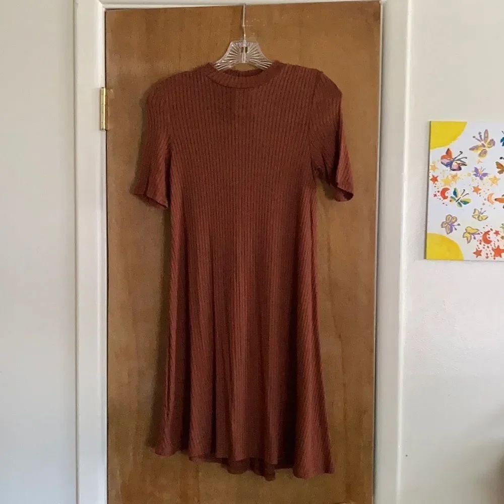 American Eagle S/S Hi Crew Neck Ribbed Dress NWOT